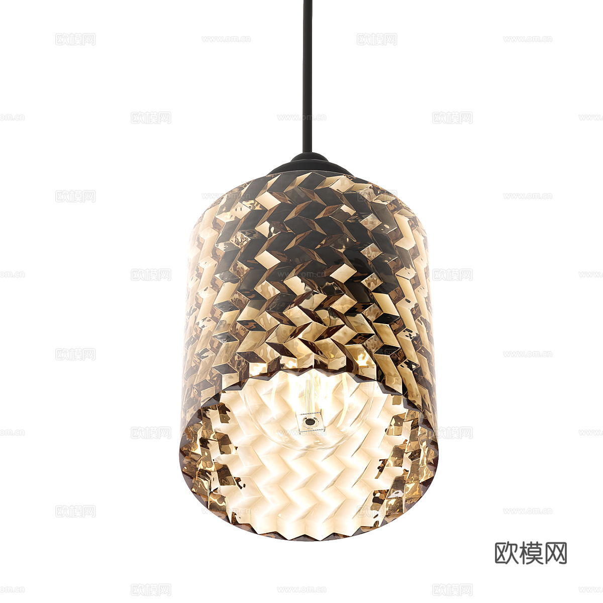 现代意式极简装饰小吊灯3d模型