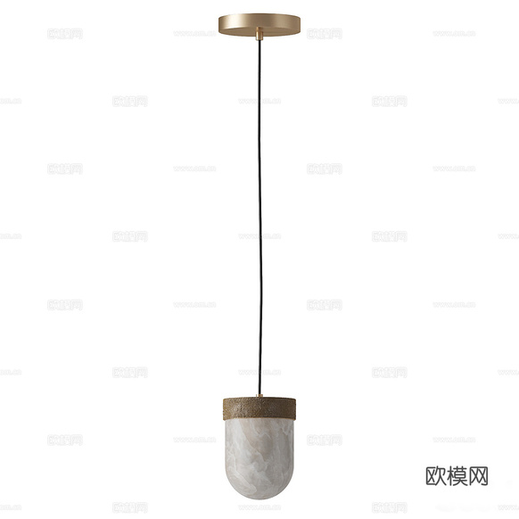 新中式輕奢裝飾小吊燈3d模型下載(渲染圖3)
