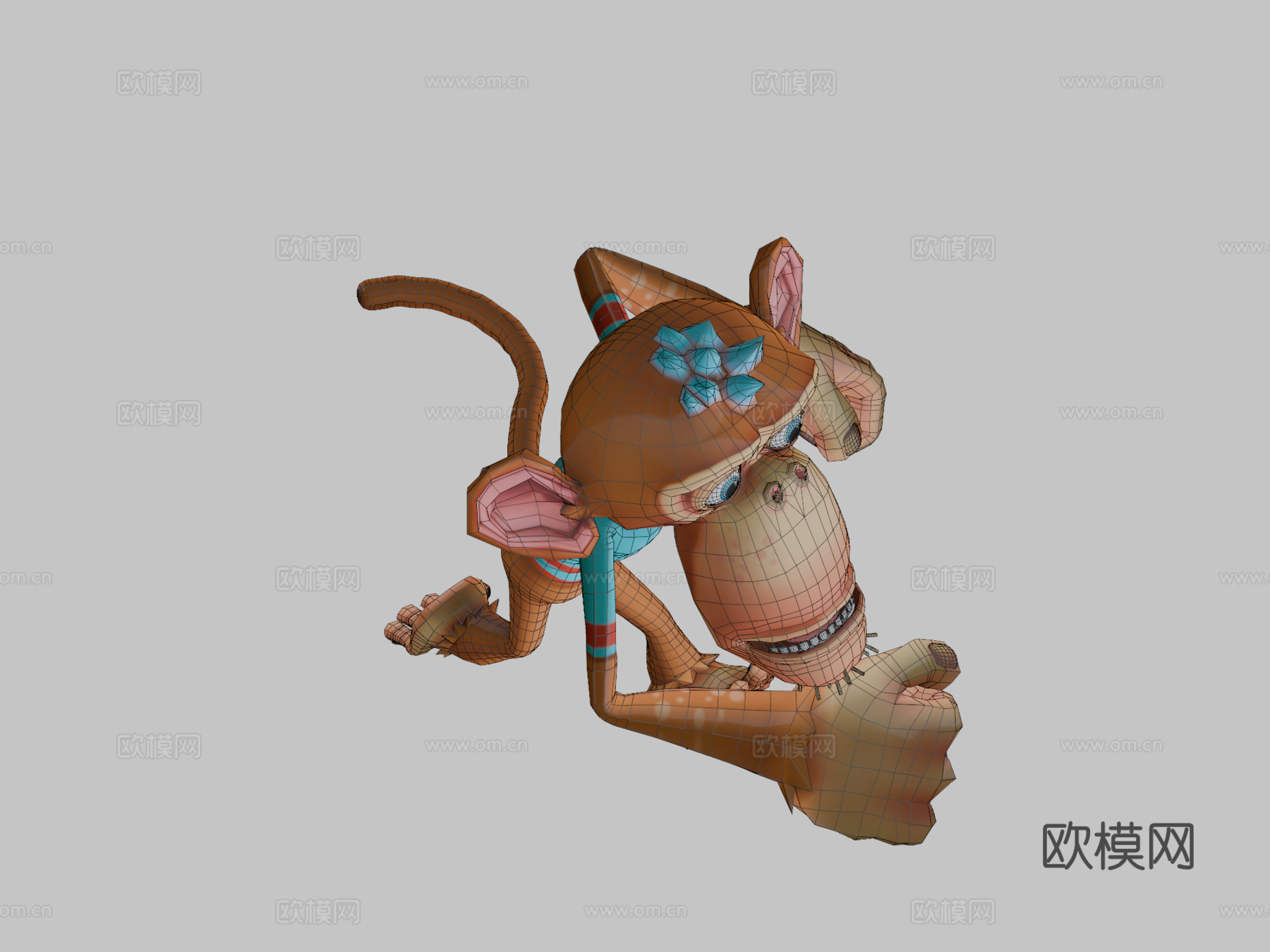 猴子低多边形3d模型