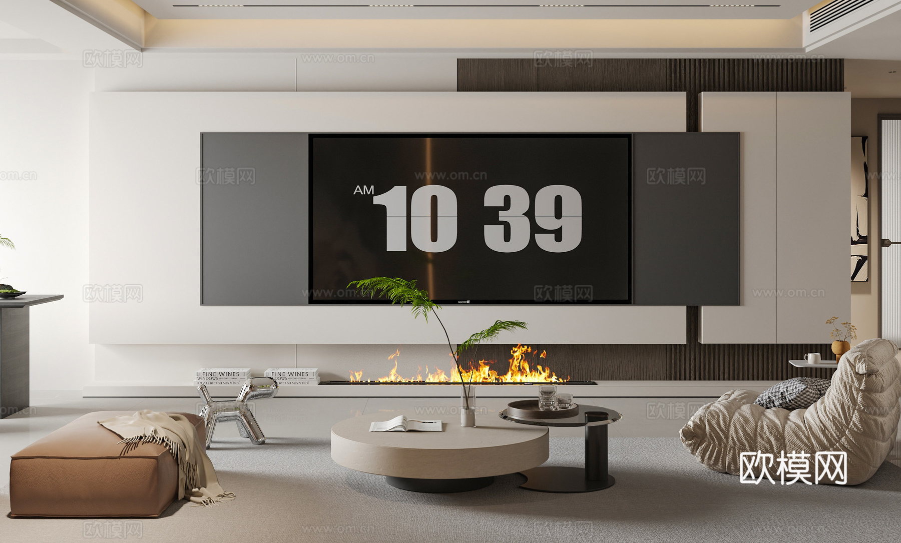 现代轻奢客餐厅3d模型