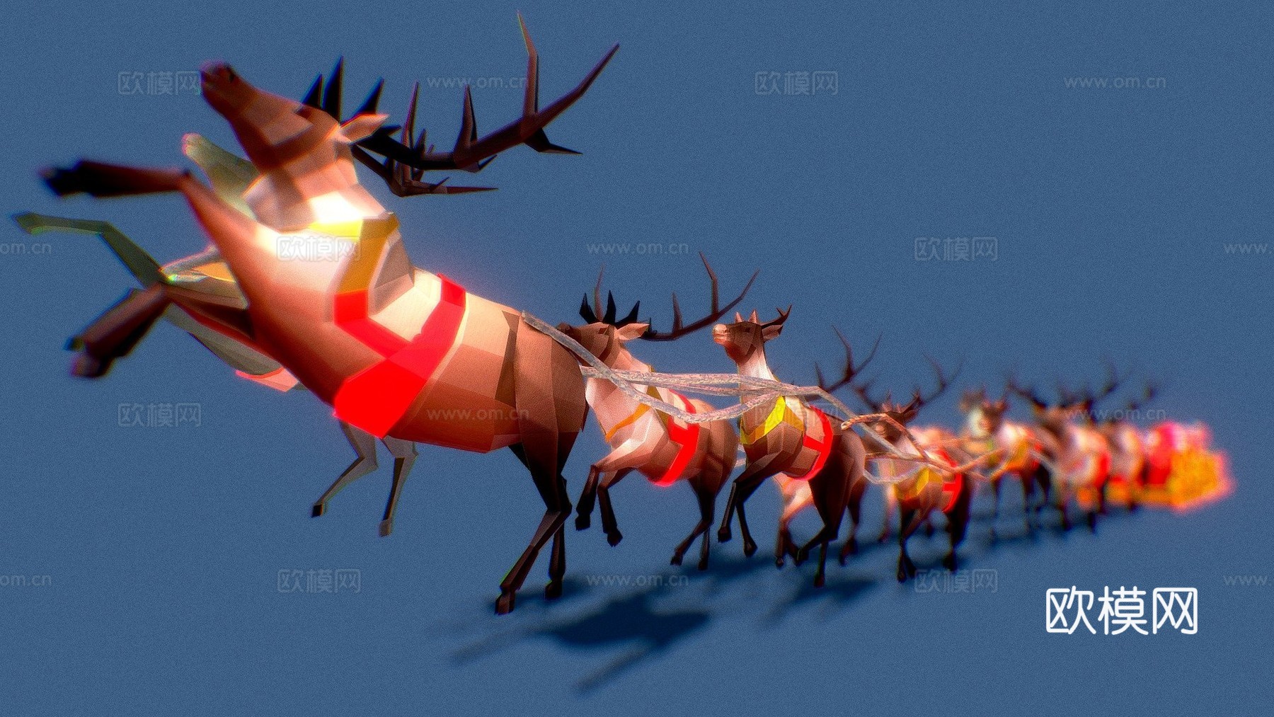圣诞雪橇 - 制作中3d模型3d模型