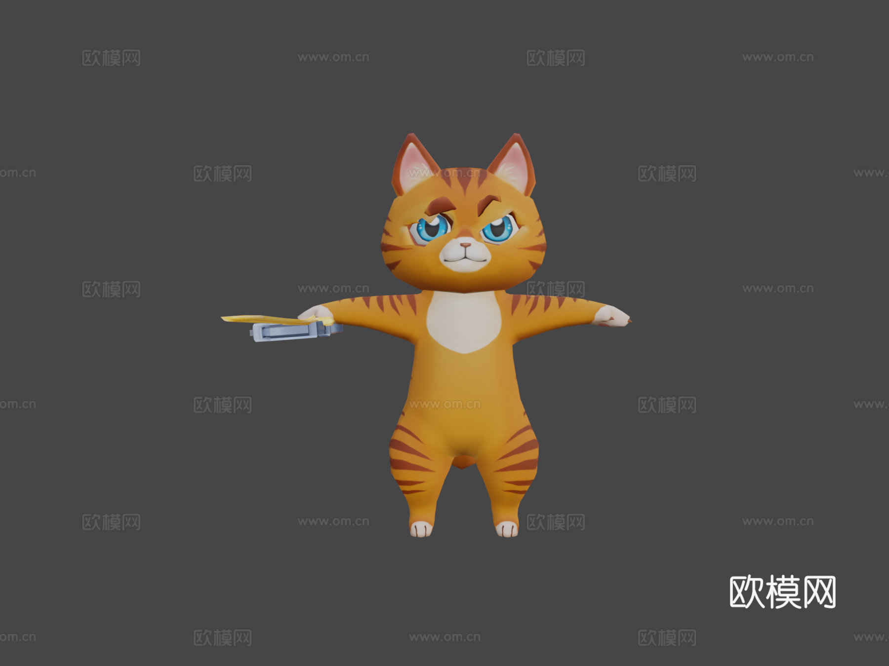 卡通猫3d模型