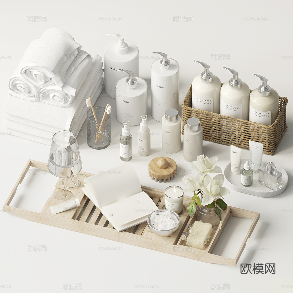 现代卫浴洗护用品3d模型