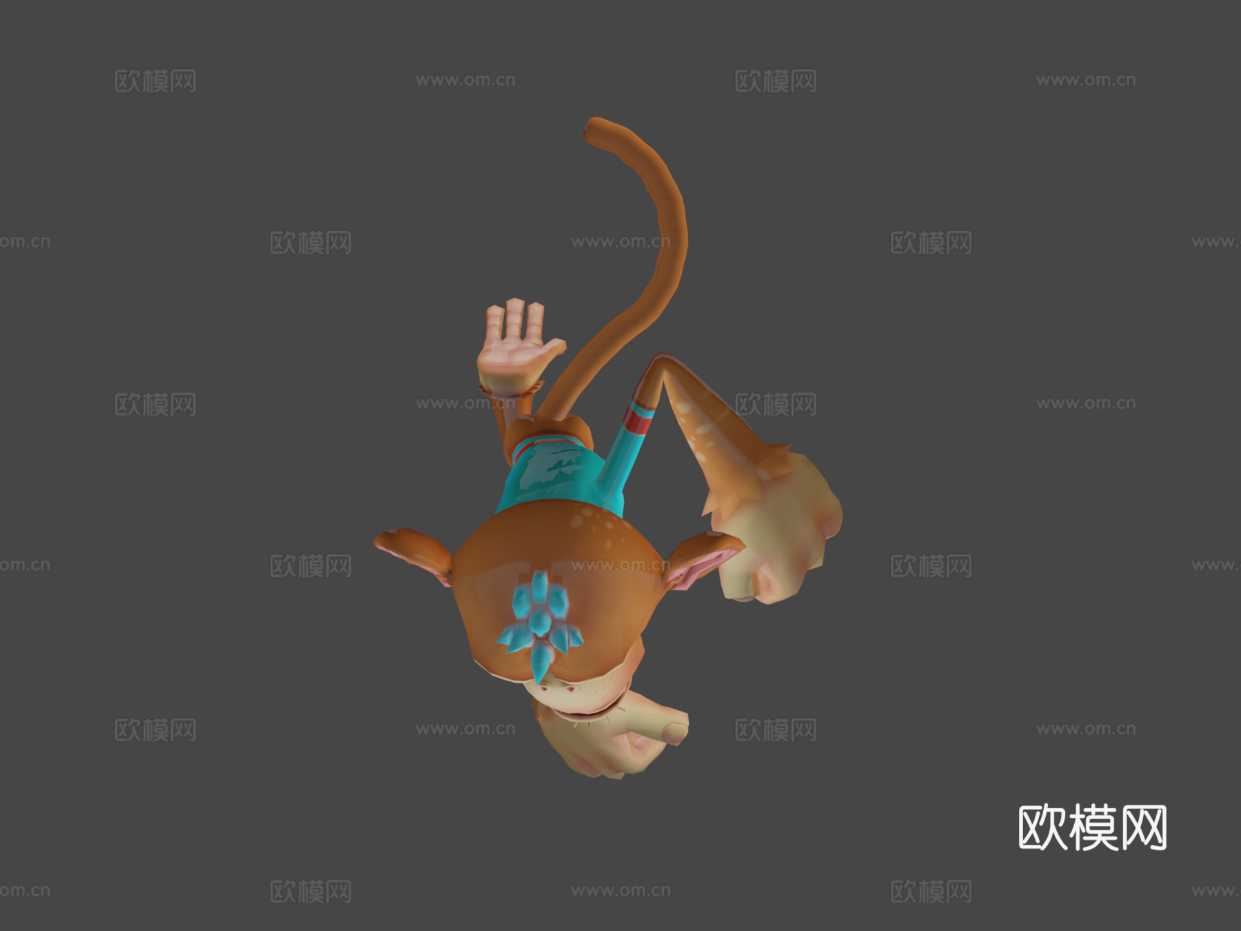 猴子低多边形3d模型