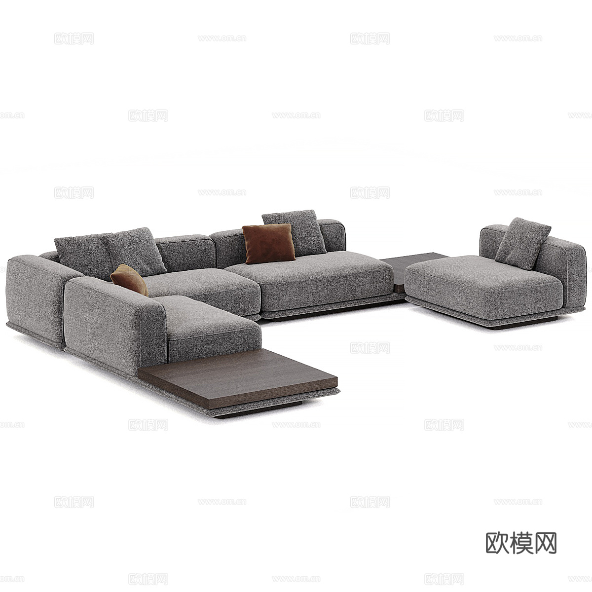 现代简约双人沙发 双人沙发 简约沙发 三人沙发3d模型