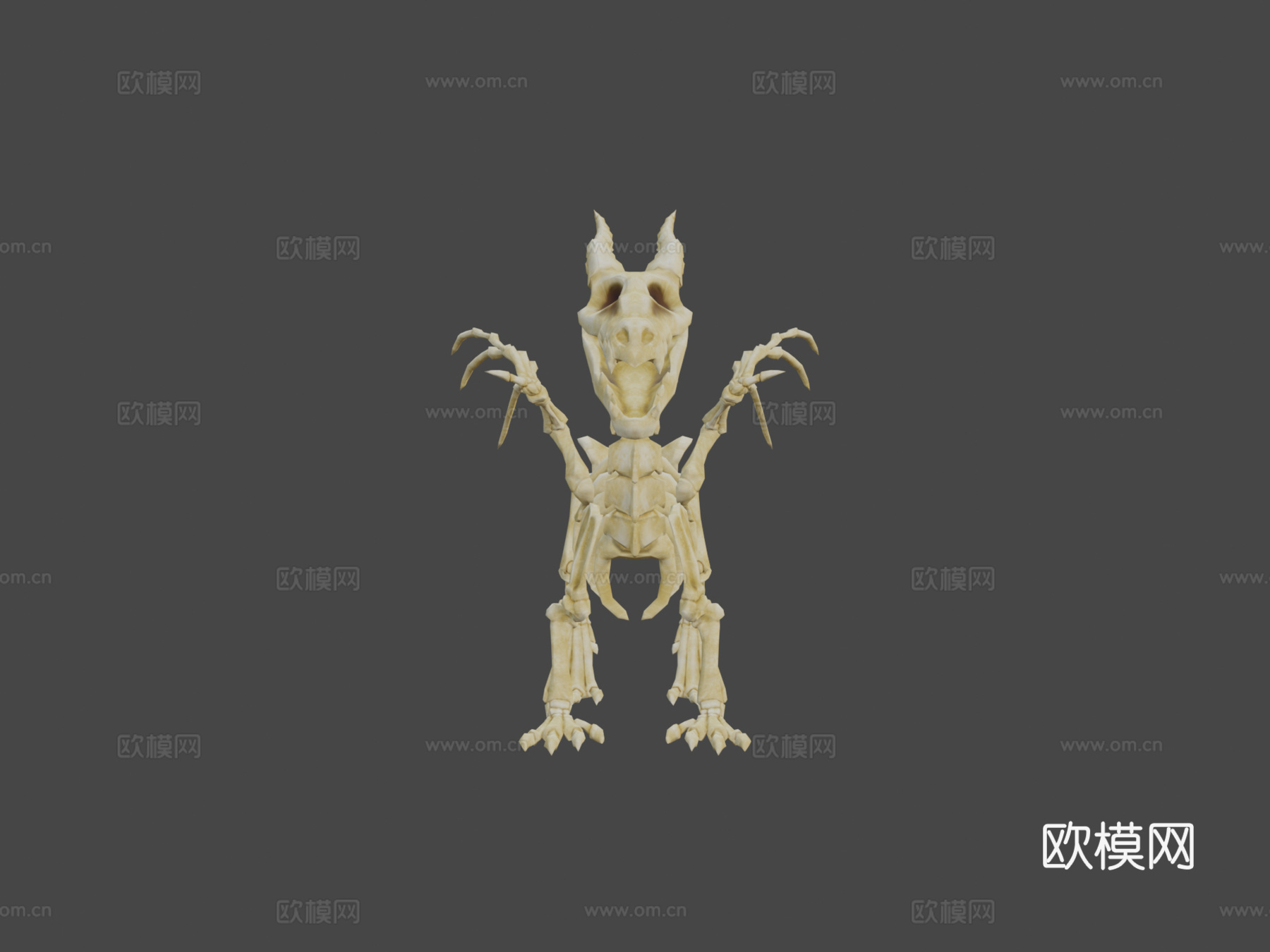 龙骨架3d模型