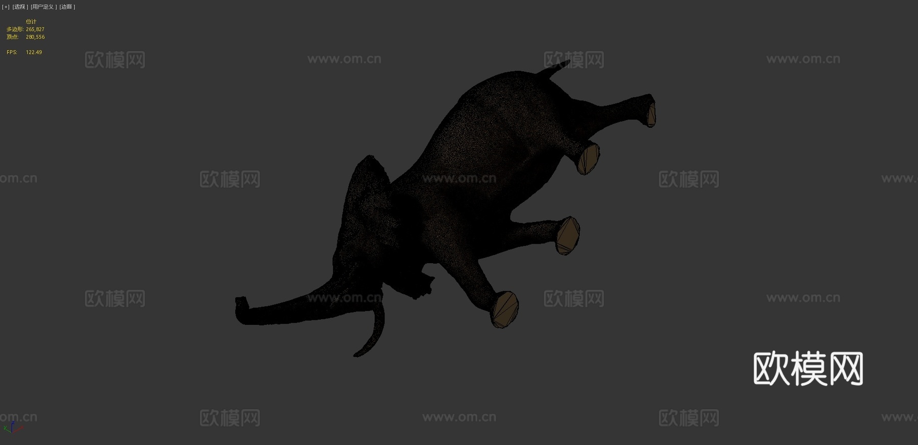 圆形大厅里的大象3d模型