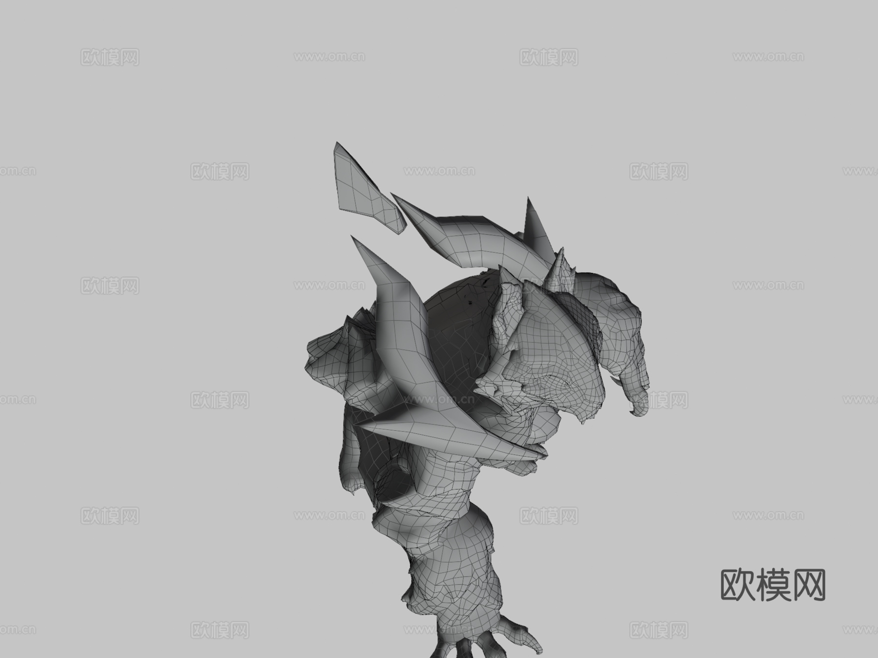 原始钳牙-碎片边界3d模型