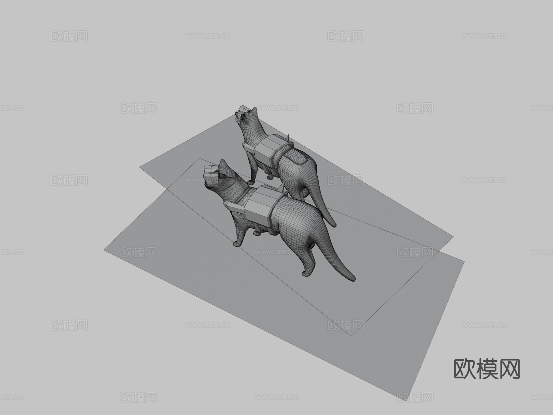 赛博猫3d模型