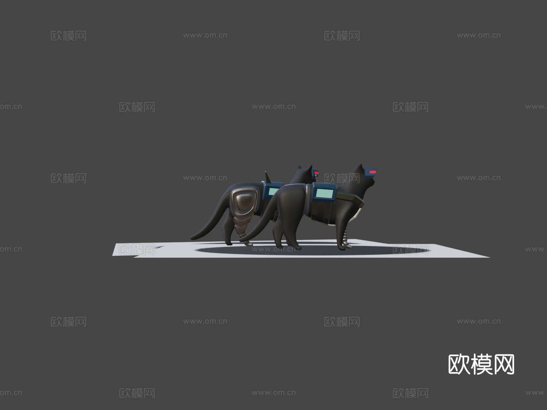 赛博猫3d模型