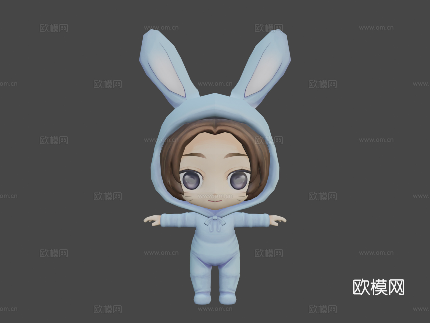 兔子萌妹3d模型