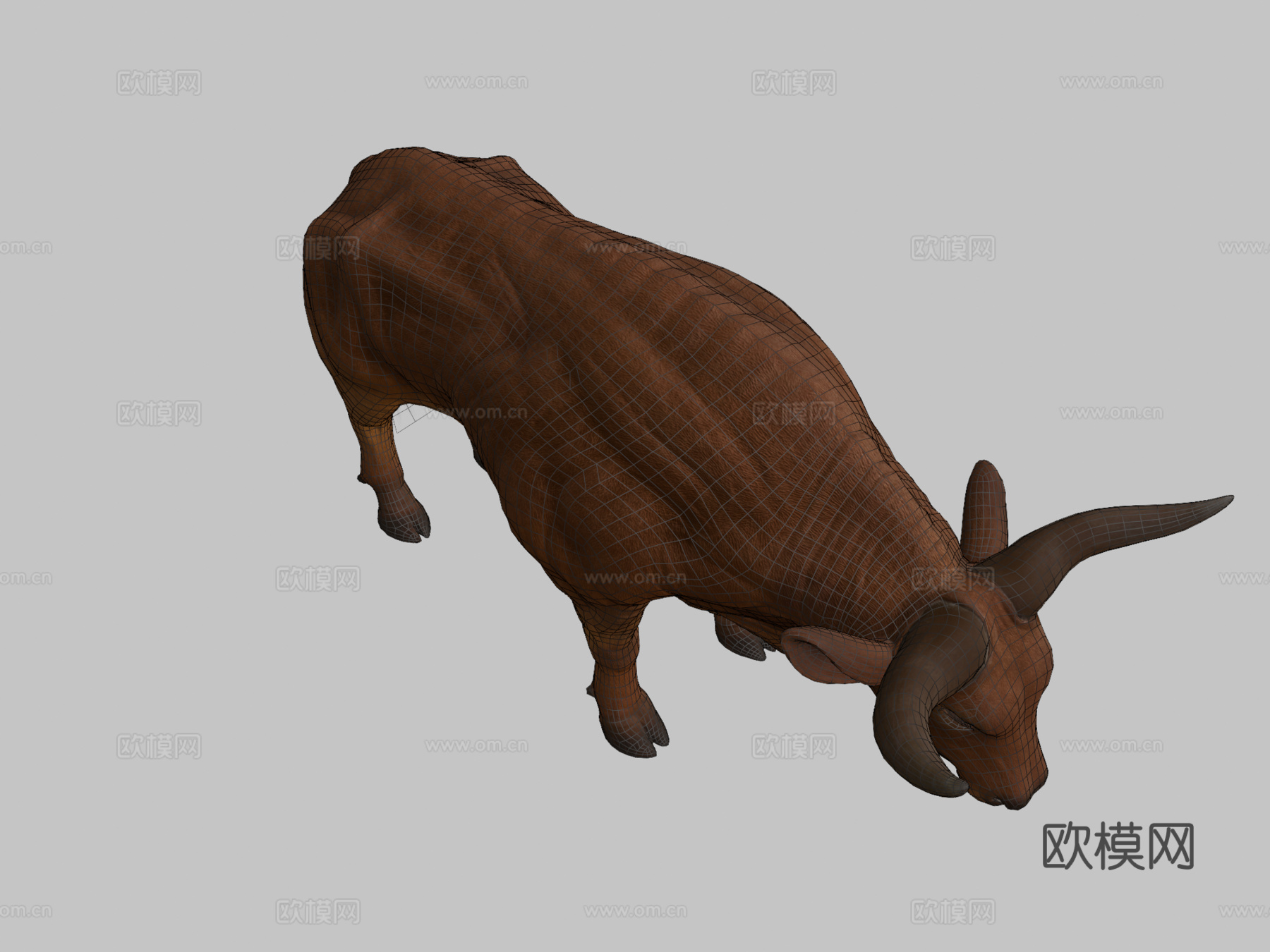 公牛动物3d模型