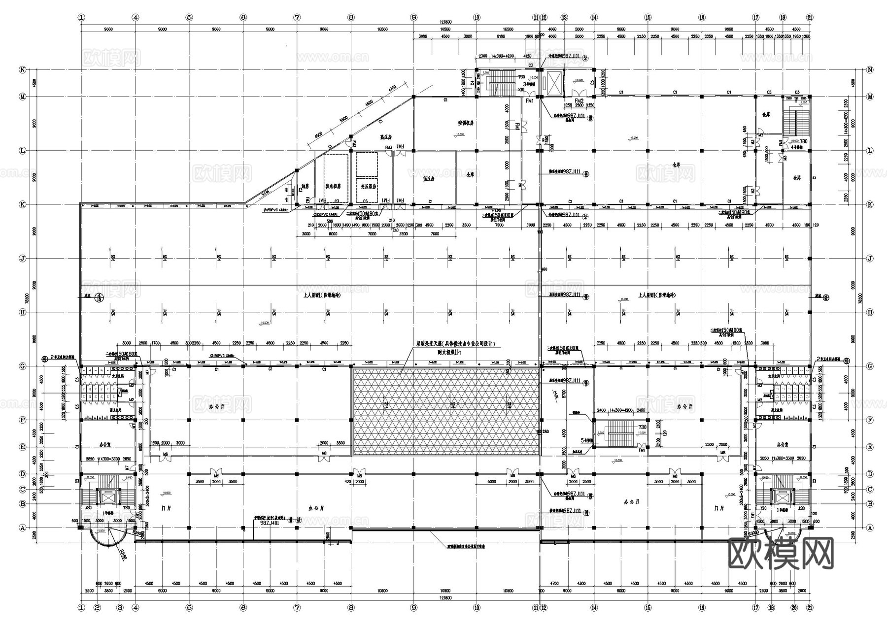 超市建筑施工图cad施工图