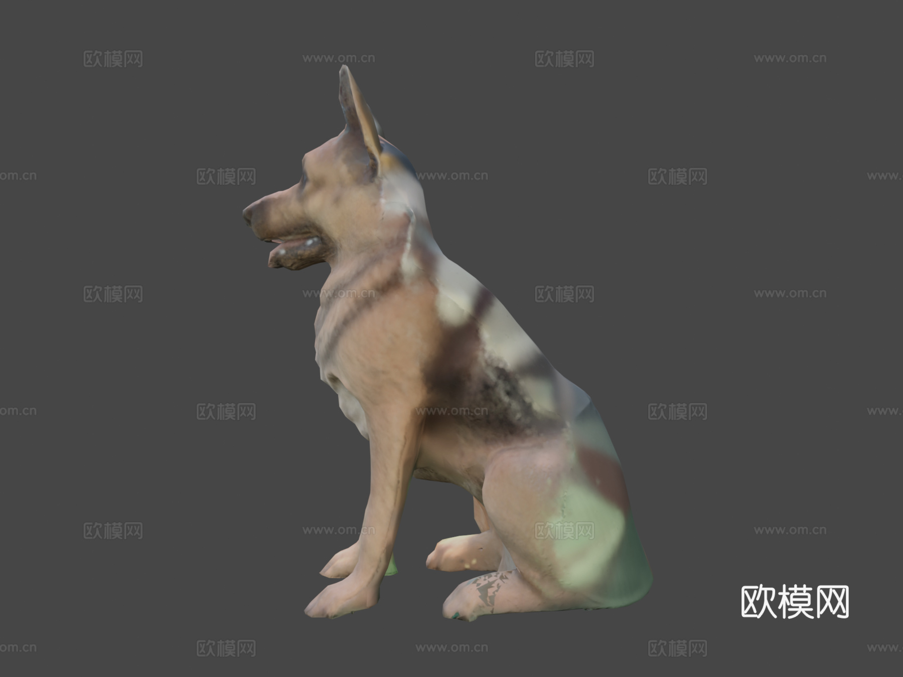 德国牧羊犬3d模型