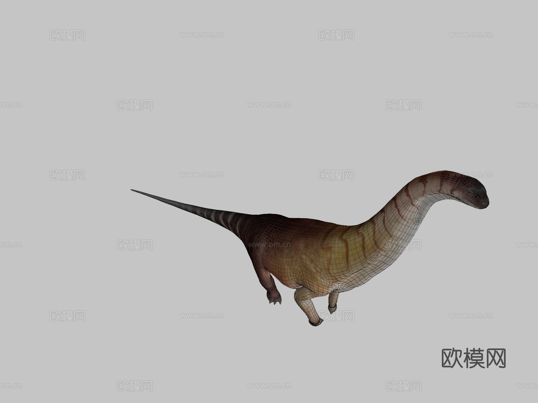 腕龙行走循环3d模型