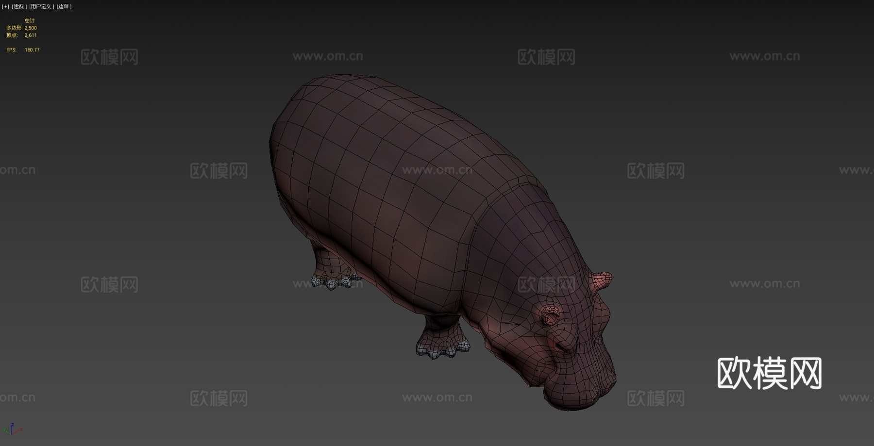 河马3d模型