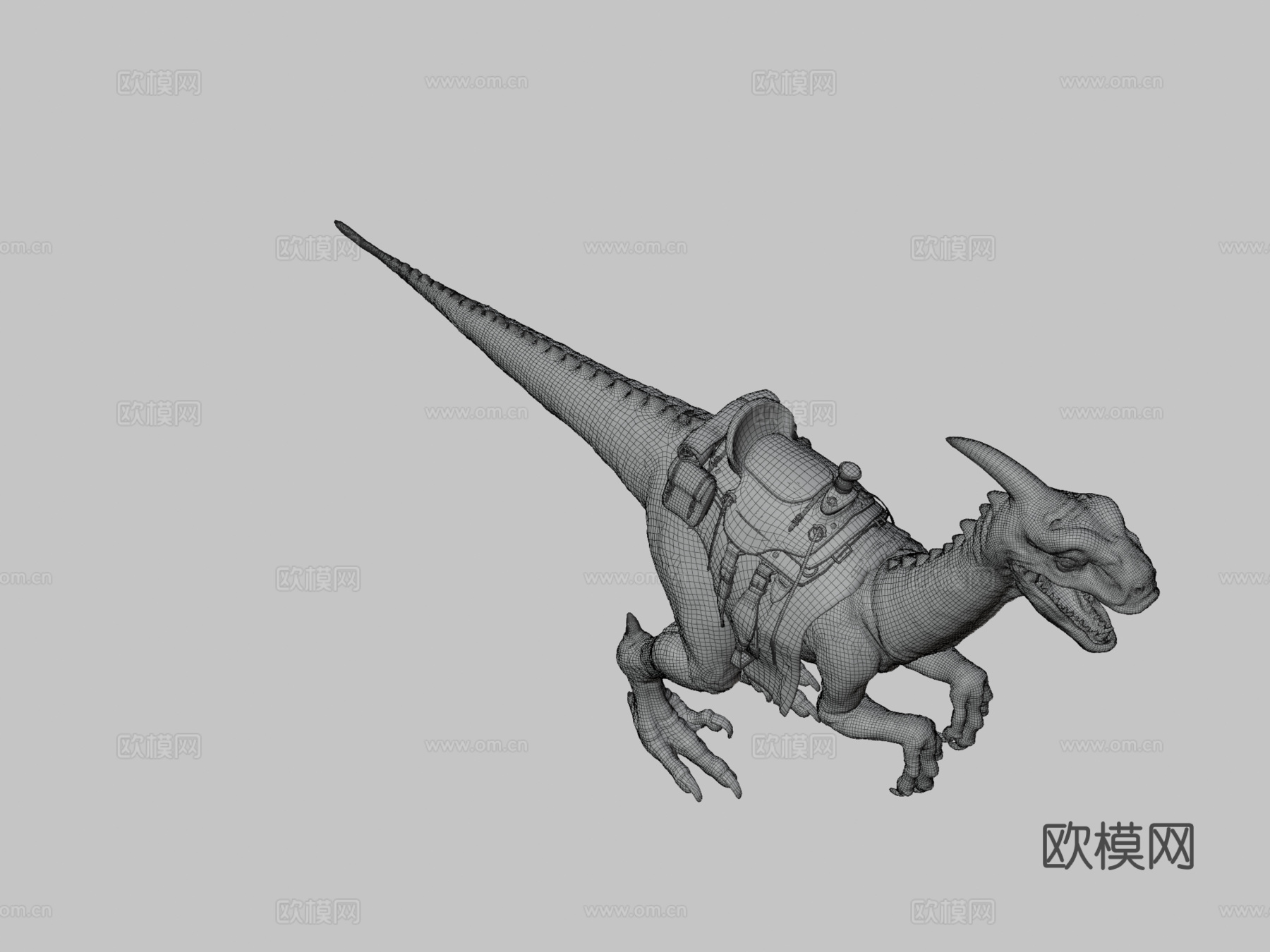 带鞍恐龙PBR模型3d模型