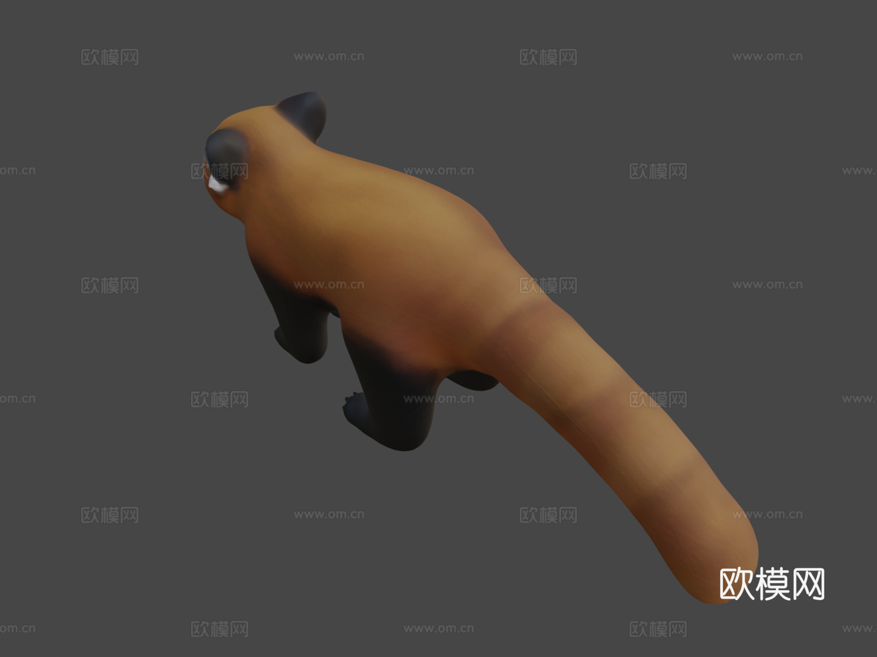 红熊猫-雕刻练习3d模型