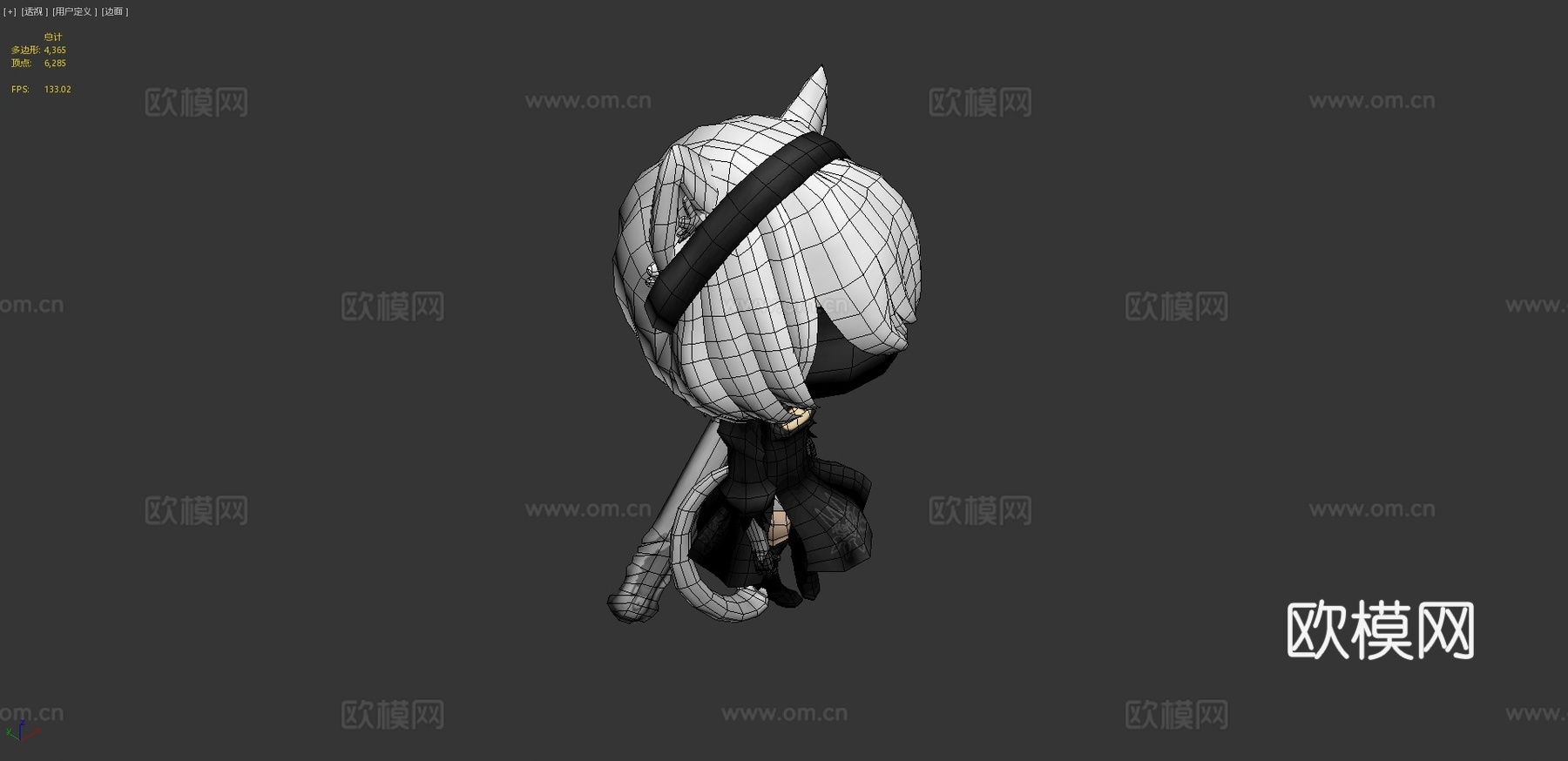 猫娘尤尔哈2B3d模型