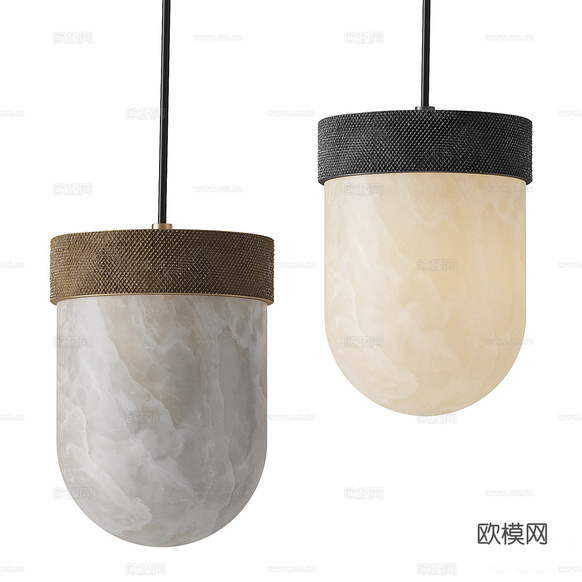 新中式輕奢裝飾小吊燈3d模型下載(渲染圖1)