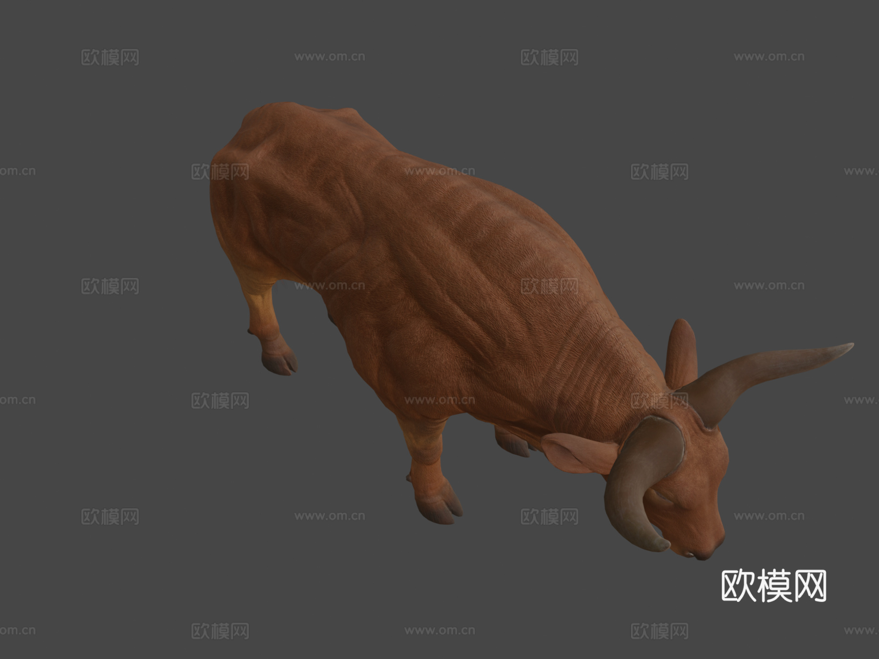 公牛动物3d模型