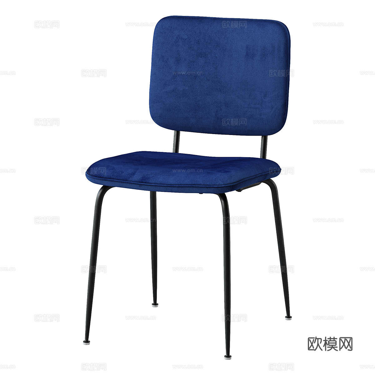 现代简约椅子 椅子 简约椅子 休闲椅子 蓝色椅子3d模型