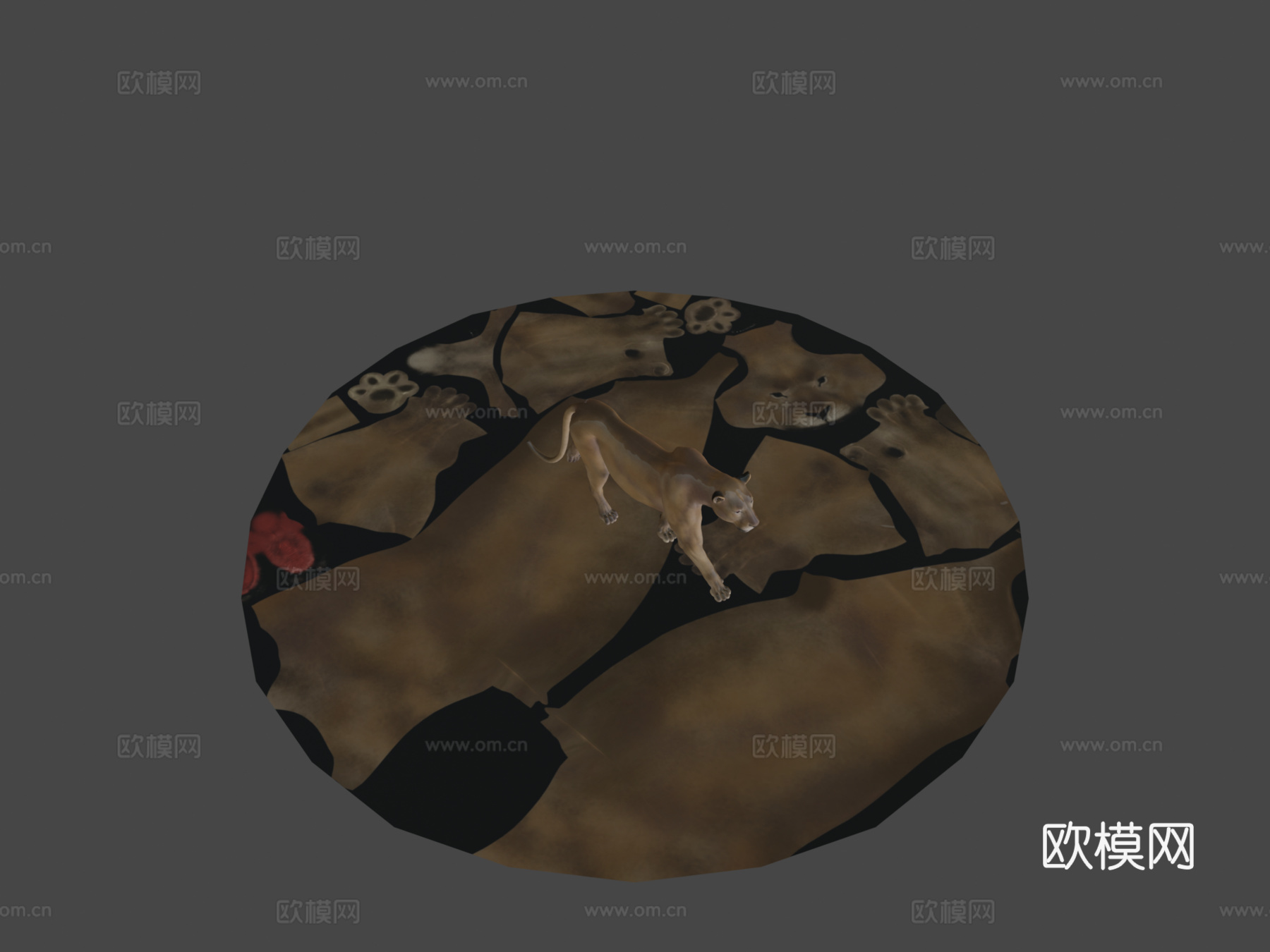 狮子行走3d模型