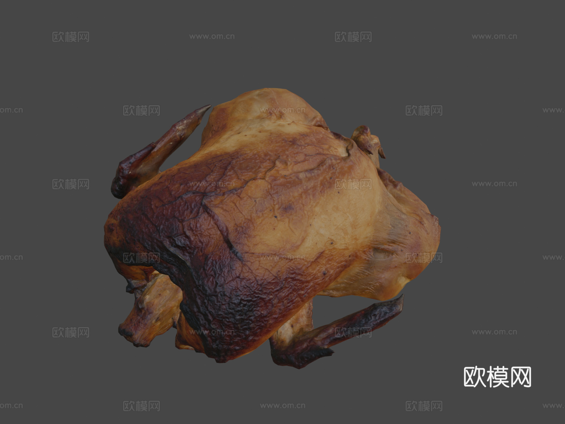 整只烤鸡3d模型