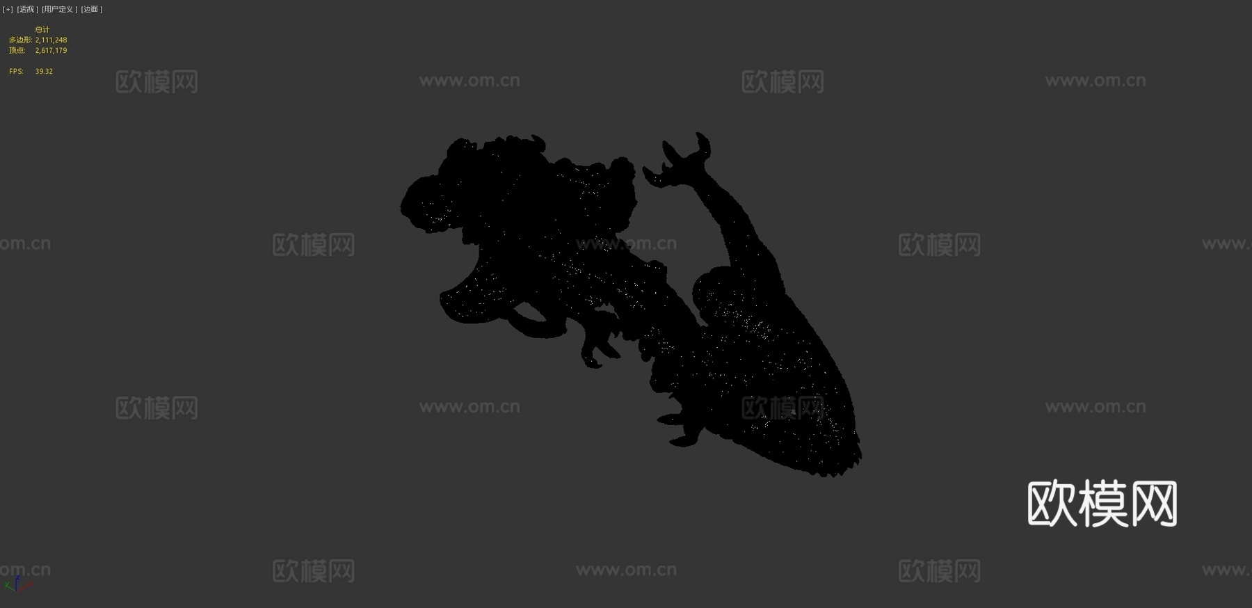 中国龙雕塑3d模型
