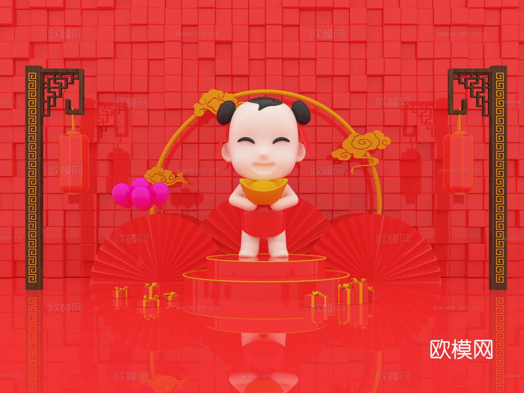 卡通人物 卡通3d模型