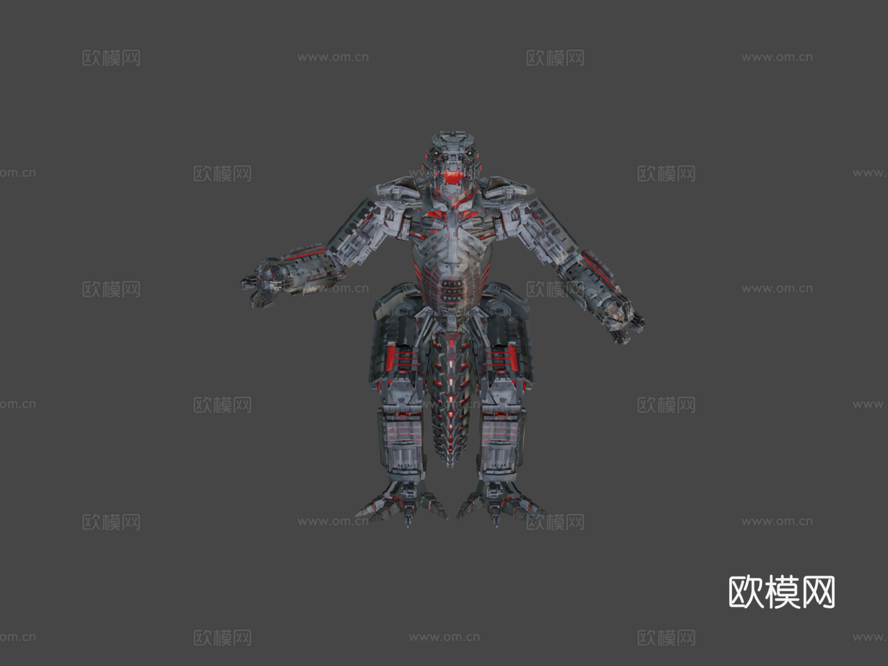 机械哥斯拉3d模型