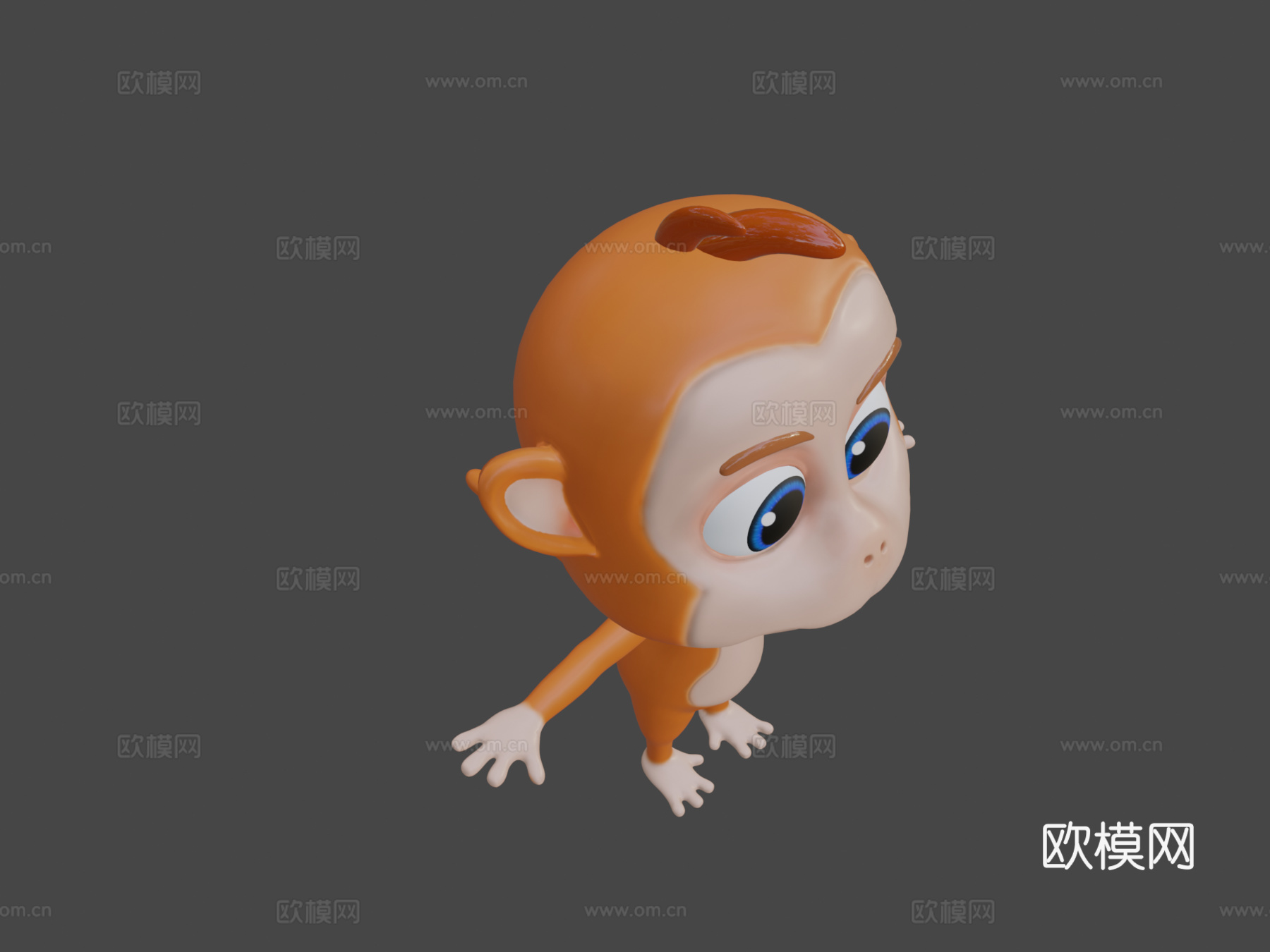 资产 - 卡通 - 动物 - 猴子 - 绑定3D3d模型