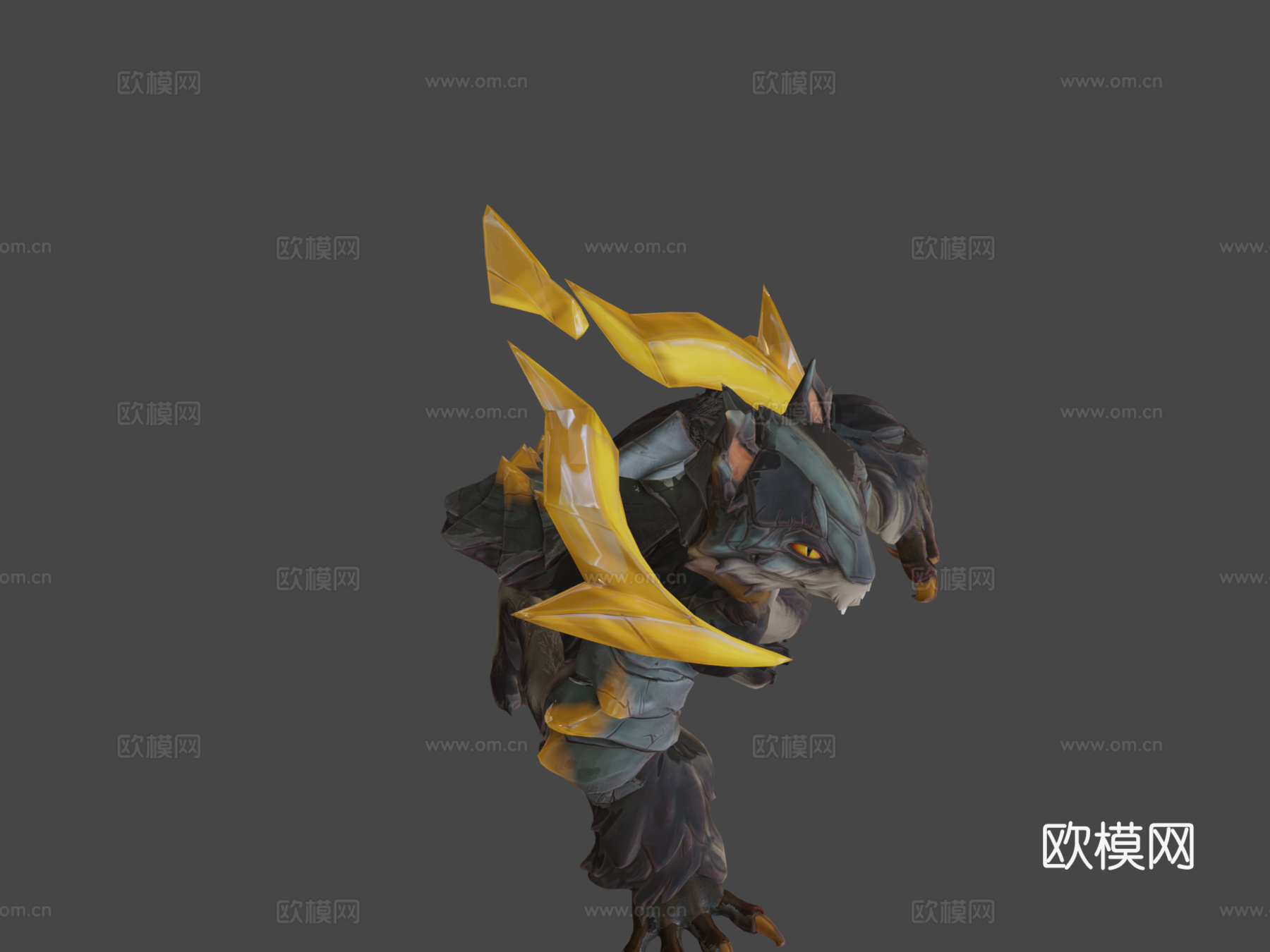 原始钳牙-碎片边界3d模型