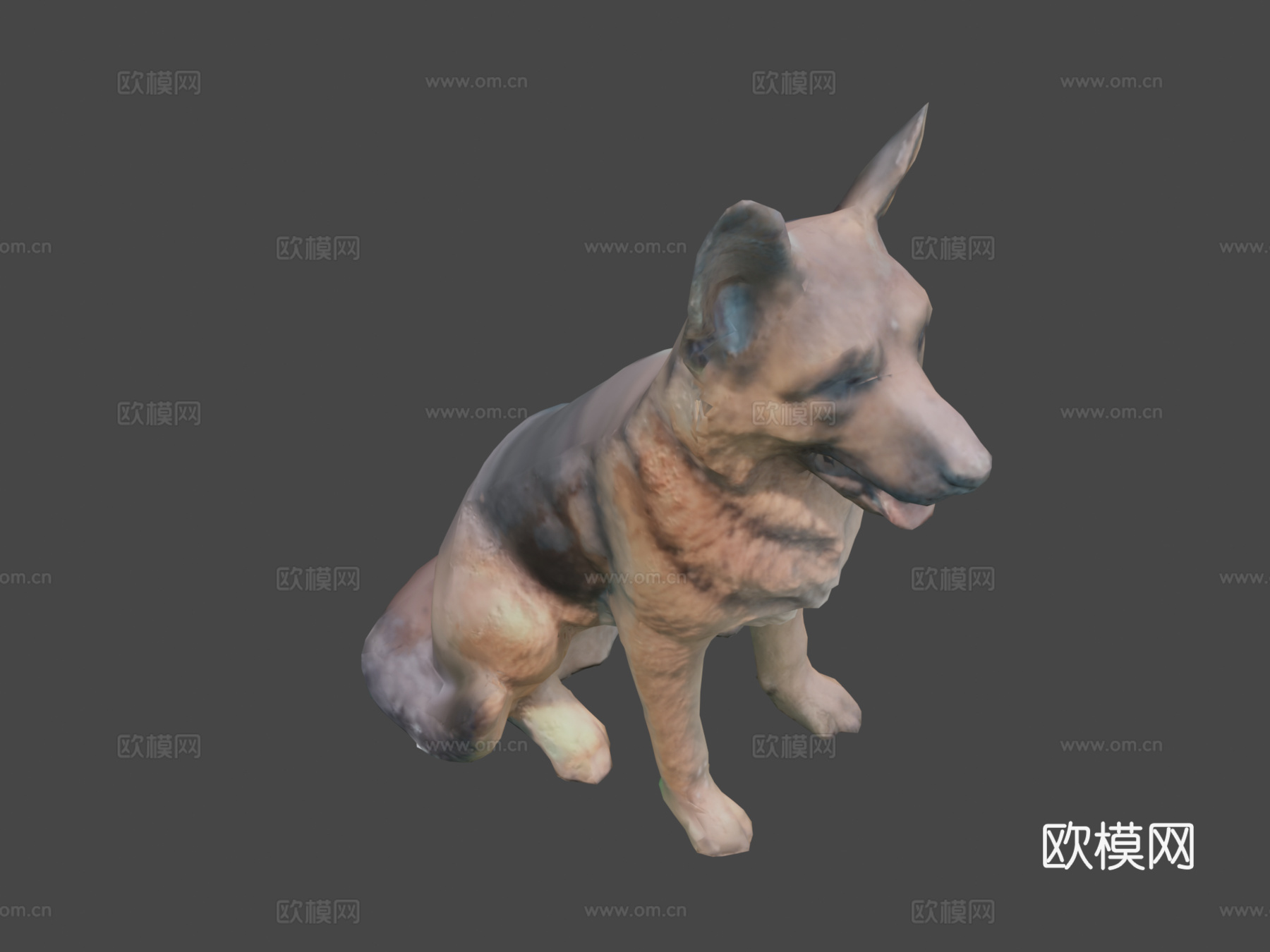 德国牧羊犬3d模型