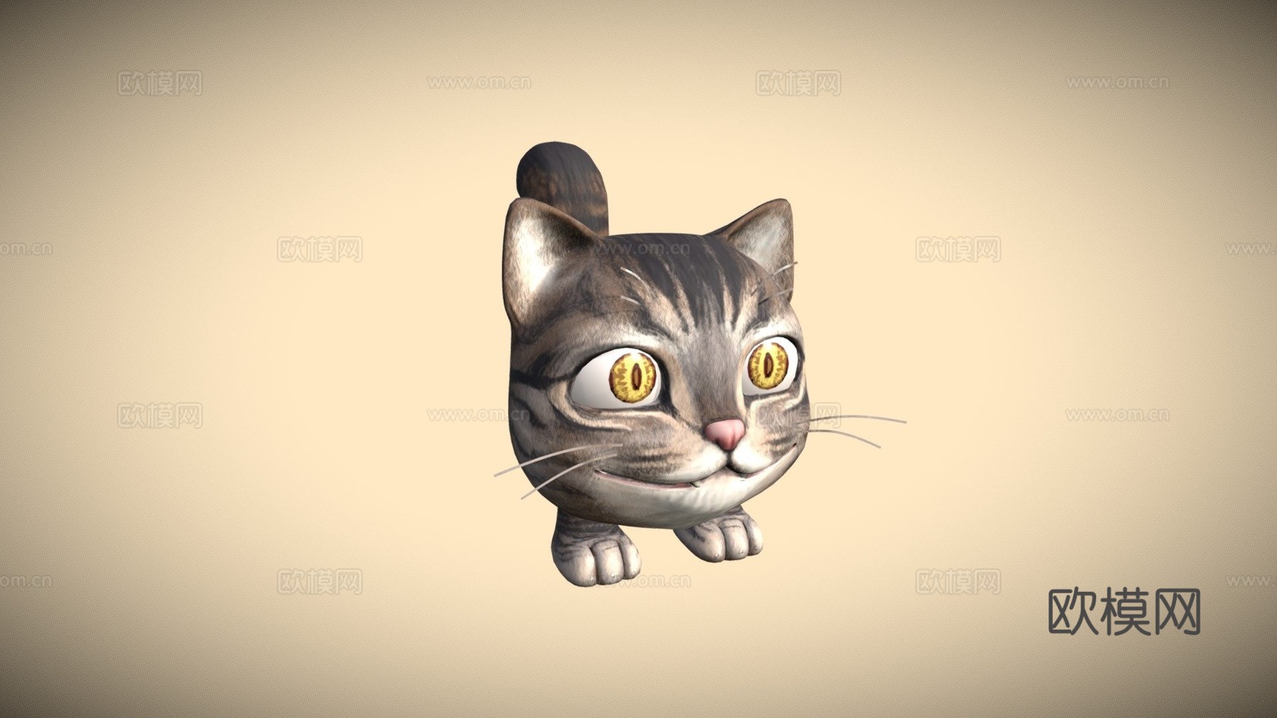 可爱怪兽猫3d模型