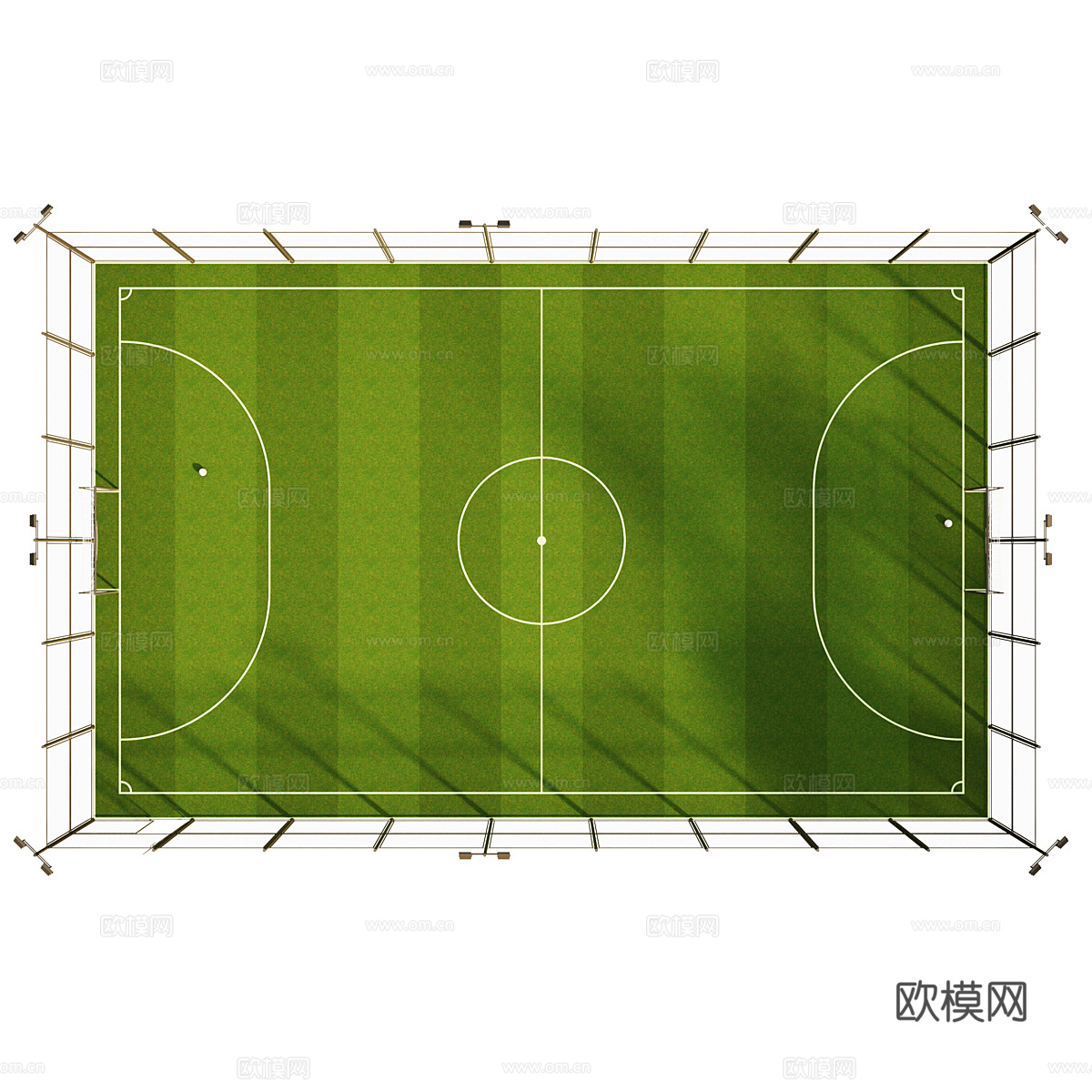 现代迷你足球场3d模型