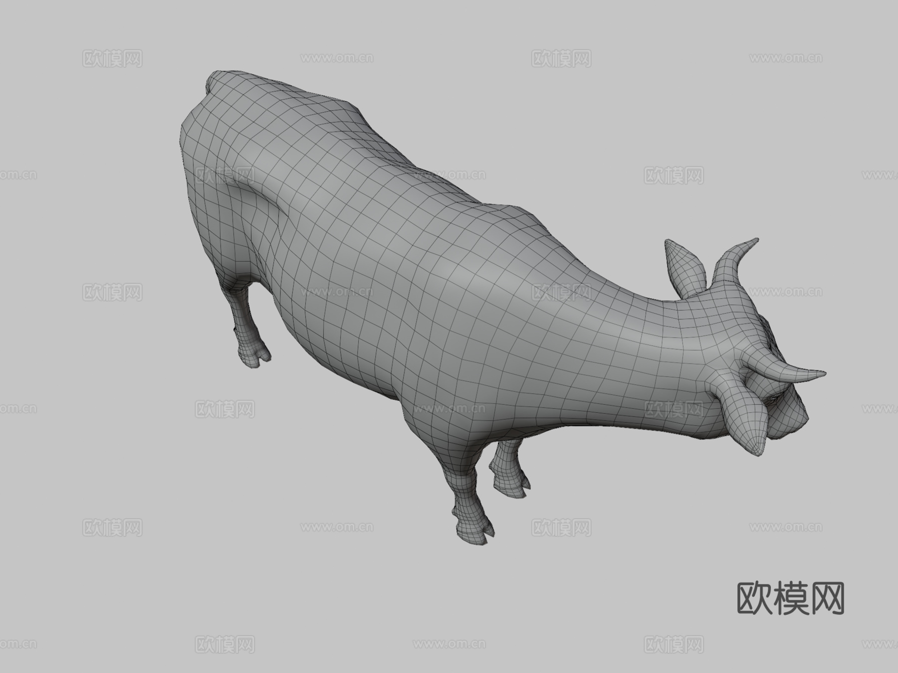 奶牛3d模型