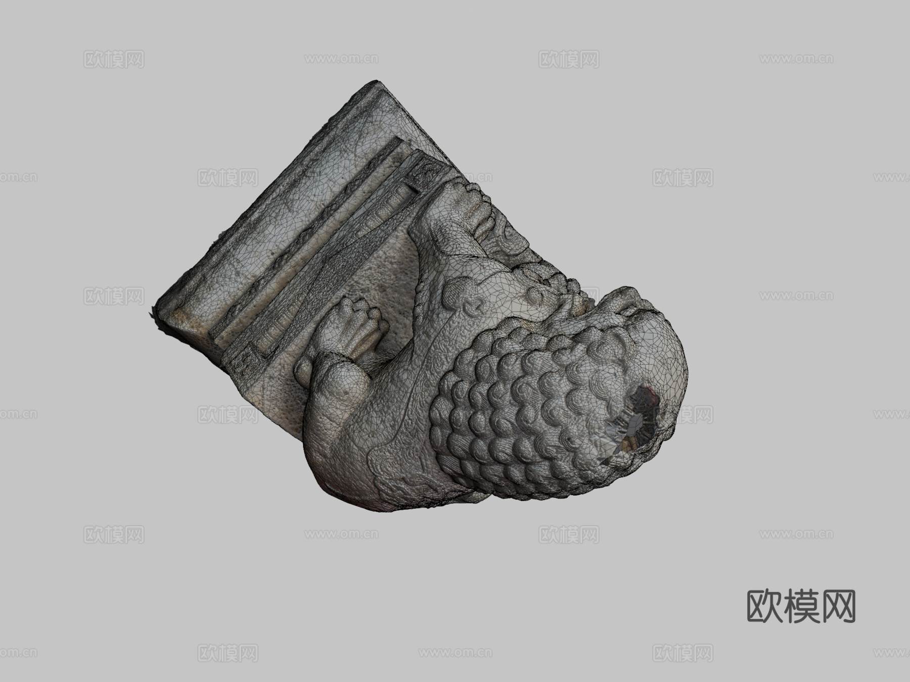 唐人街狮子3d模型
