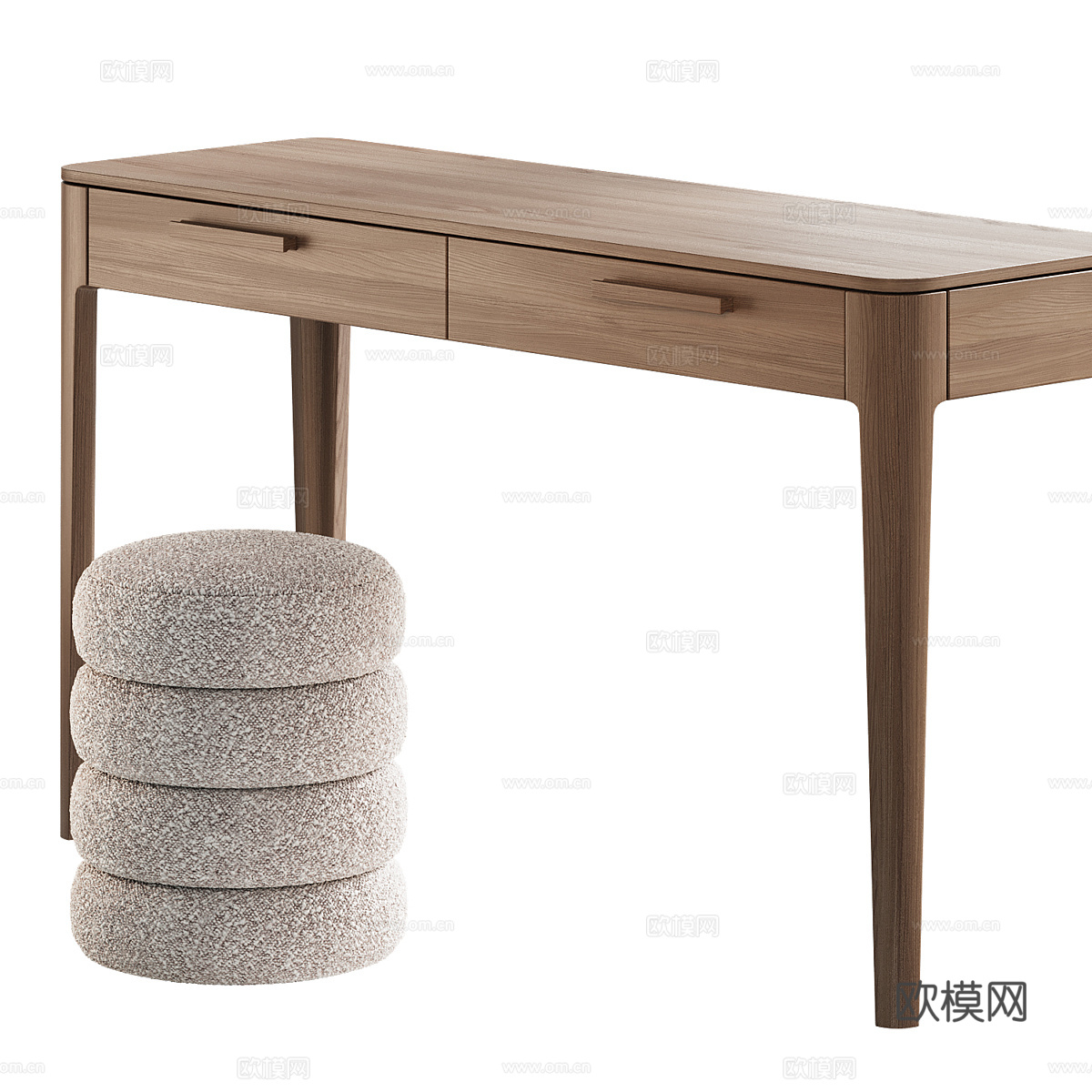 新中式实木梳妆台3d模型