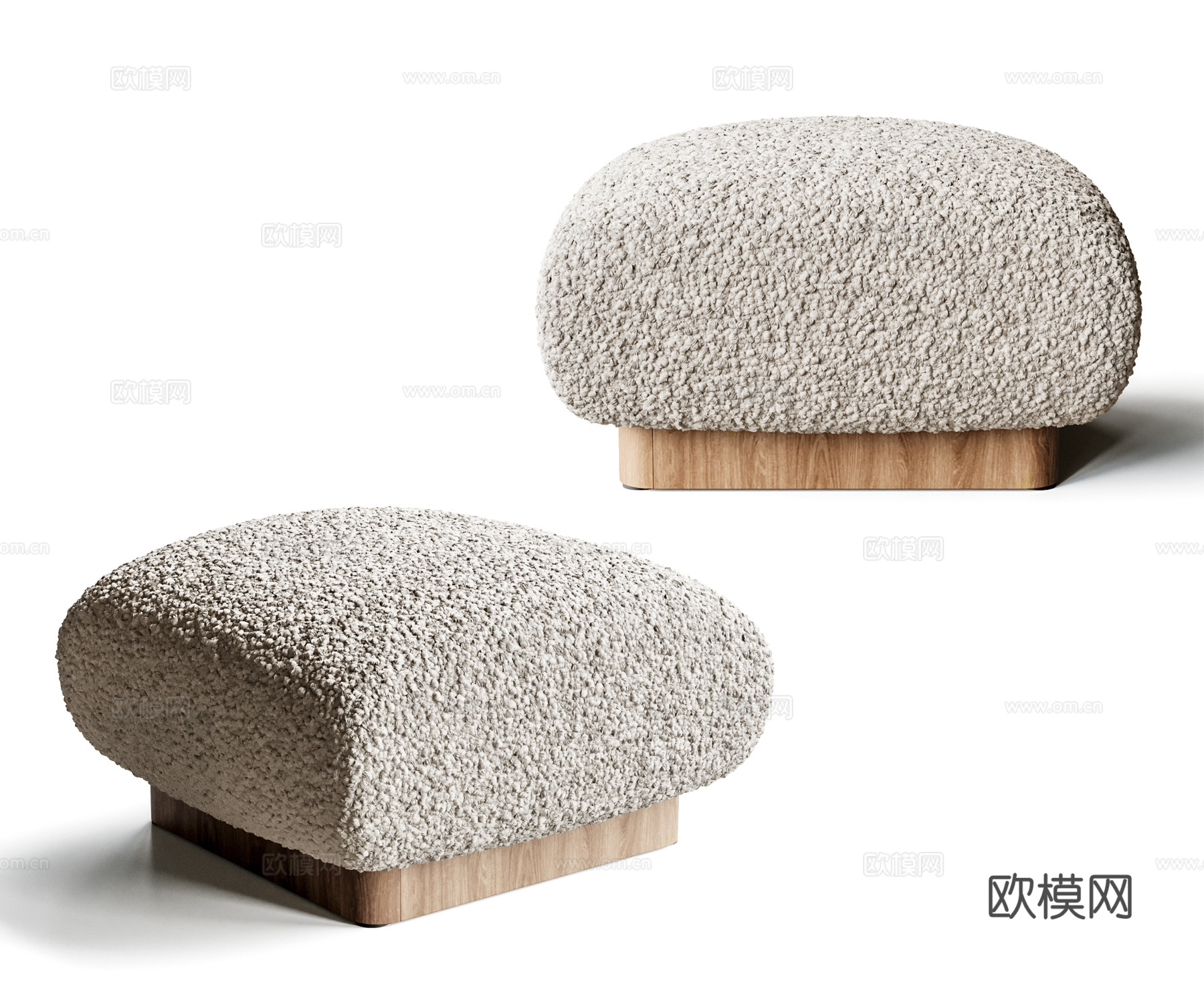 侘寂矮凳 沙发矮凳 方形沙发凳 换鞋凳3d模型