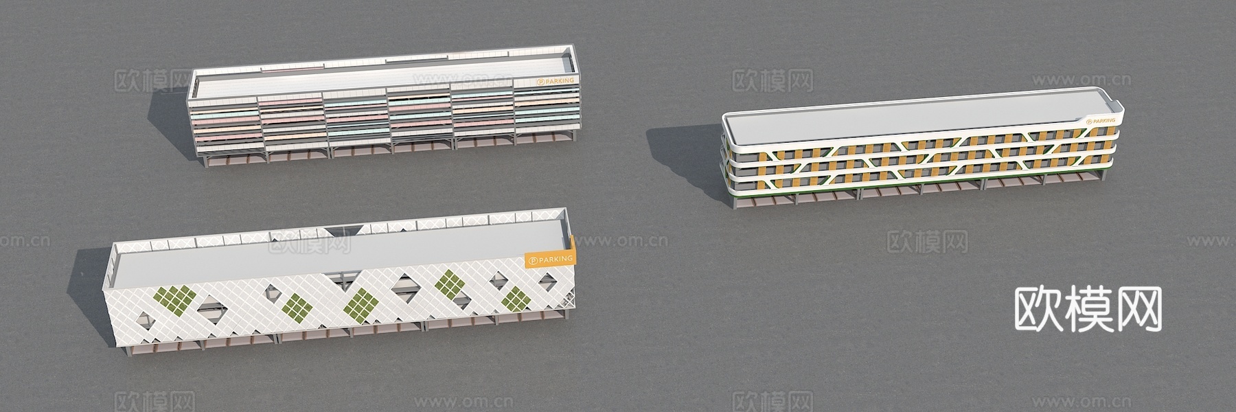 现代 立体车库 停车场3d模型