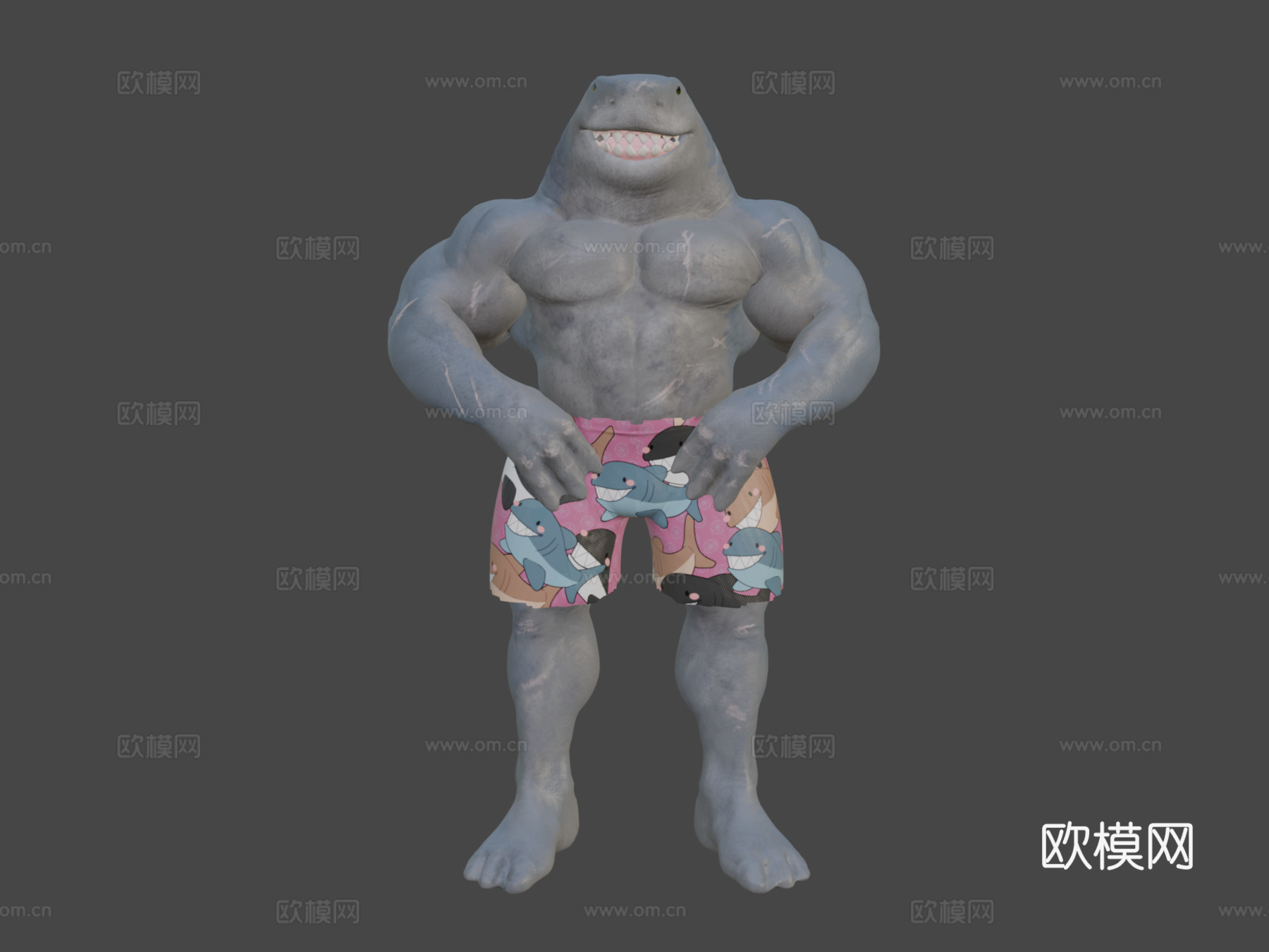 鲨鱼神3d模型