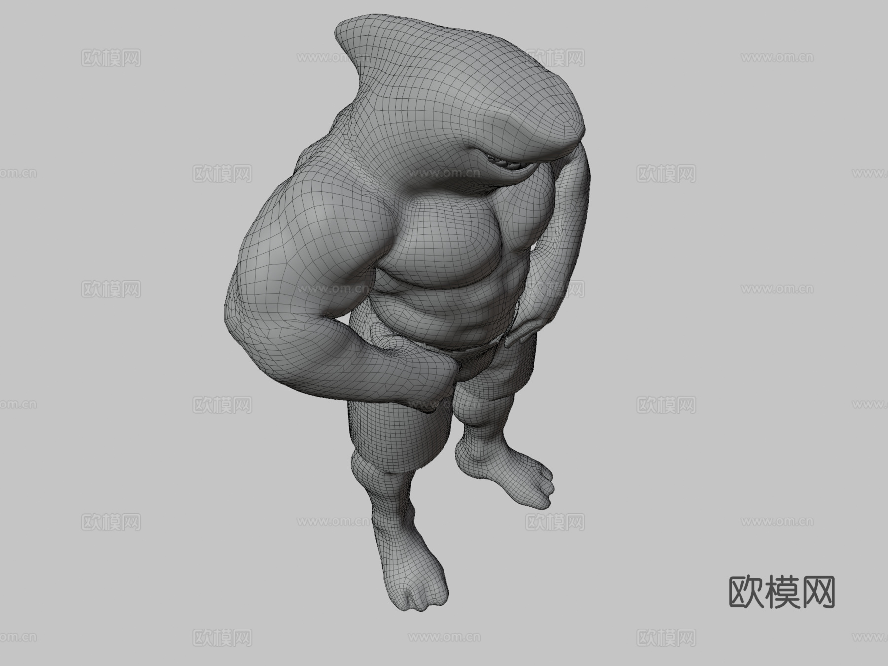 鲨鱼神3d模型
