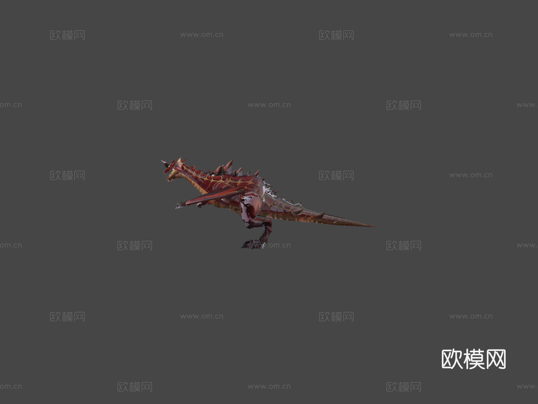 红龙3d模型