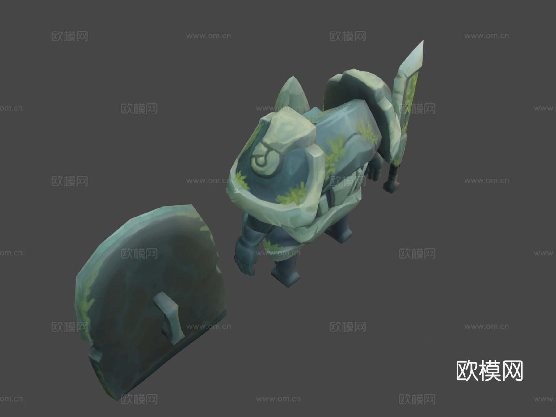 石雕手绘3d模型