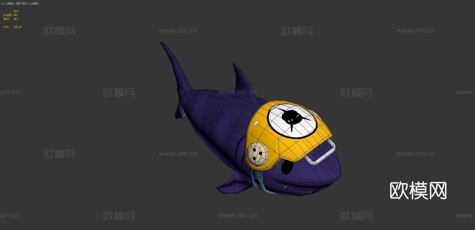 运动鲨鱼 - 动画 - 下载3d模型
