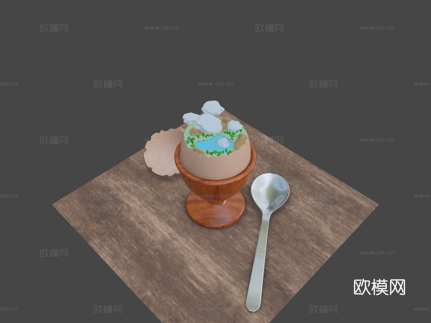吃个蛋，发现新世界3d模型