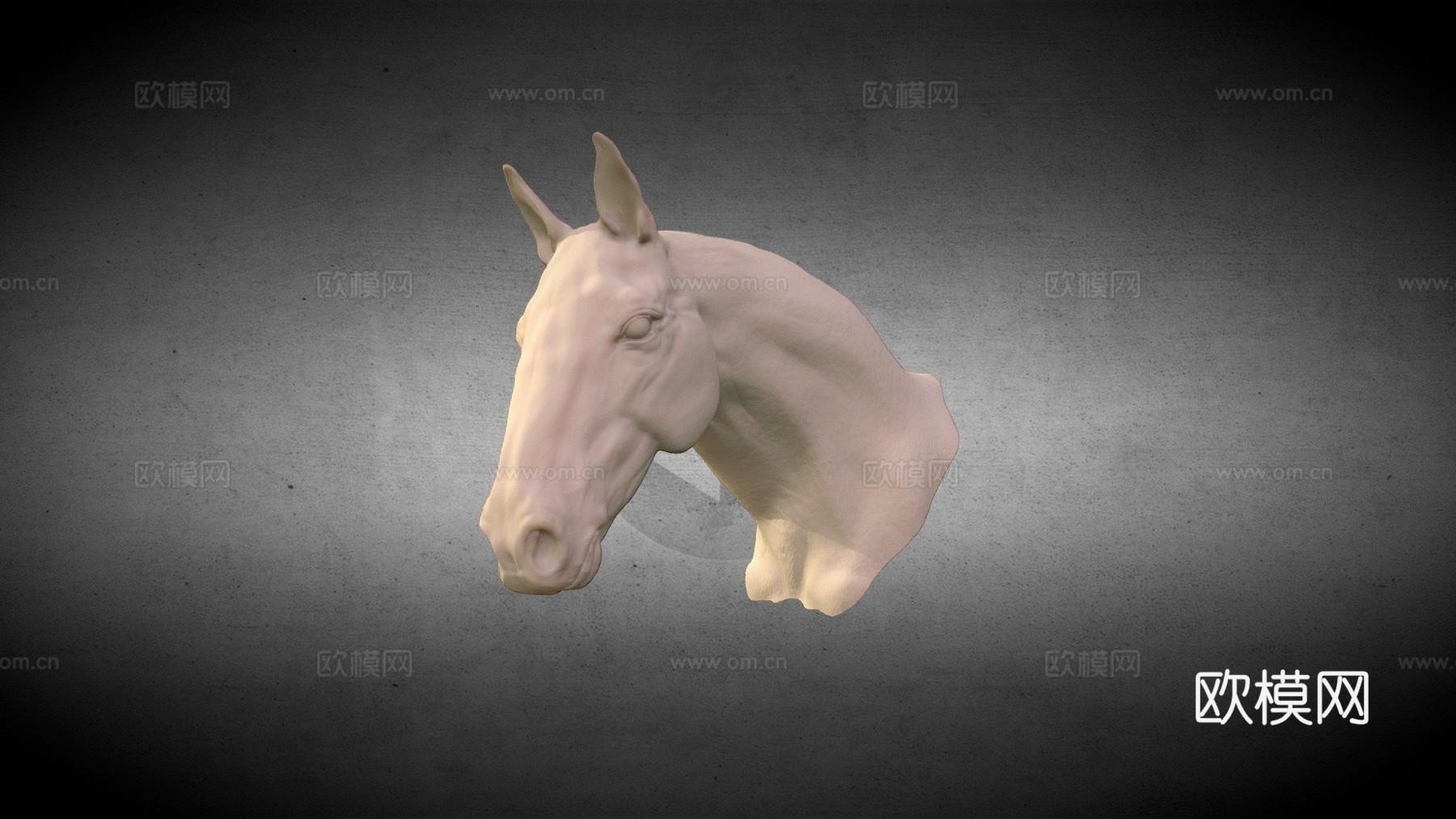 马头雕塑3d模型