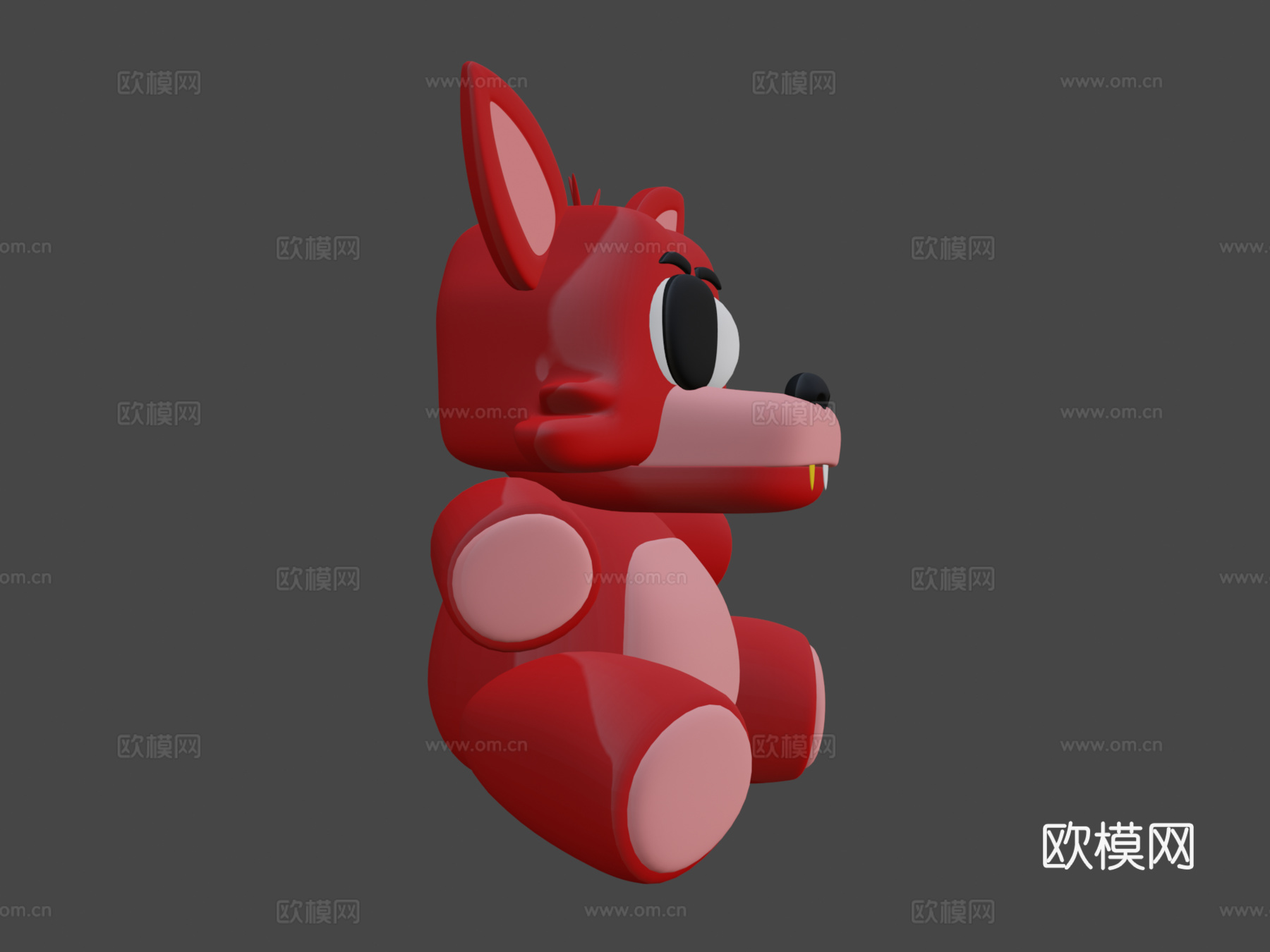 狐狸毛绒模型3d模型