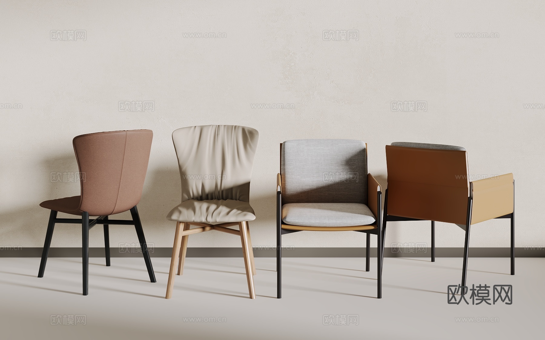 现代餐椅3d模型下载